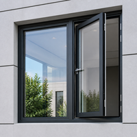 Ventana Abatible de Aluminio con Rotura de Puente Térmico para Edificios Comerciales