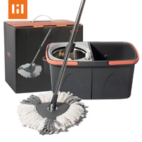 HOLAMOPA 360 Serpillère Rotative Microfibre et Seau Séparateur d'Eau Sale – Nettoyage Facile des Sols