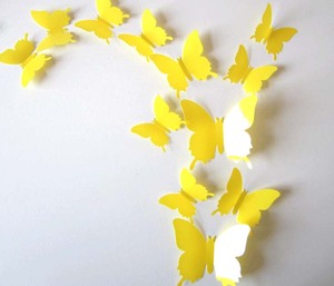 Set di 12 <span class=keywords><strong>Adesivi</strong></span> 3D a Forma di Farfalla <span class=keywords><strong>per</strong></span> Decorazione Murale - Product Image 4