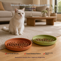 Gamelle anti-glissement en silicone pour chien, motif labyrinthe, plateau interactif pour lécher, anti-étouffement, pour chats et chiots