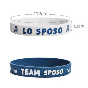 Gelang karet silikon pernikahan, gelang karet kustom hadiah pesta pernikahan tamu pria dan wanita - Product Image 4