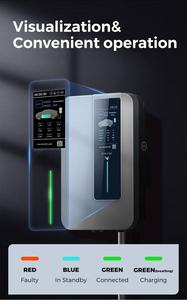 เครื่องชาร์จรถยน<span class=keywords><strong>ต</strong></span>์ไฟฟ้าแบบติดผนัง 7kW-22kW 230V/400V ได้รับการรับรองมาตรฐาน CE/TUV ชนิดที่ 2 OCPP1.6J IP65 หน้าจอ LCD 4.3 นิ้ว สำหรับใช้ในบ้านและเชิงพาณิชย์ - Product Image 6