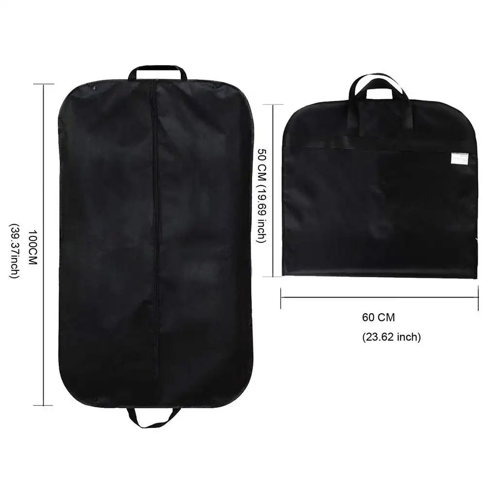 Impressão portátil Dustproof Roupas Garment Cover Suit Bag Capa Viagem Garment Suit Bag com Logotipo Personalizado para Vestido Jacket Poeira