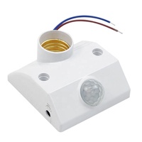 AC 110-220V E27 infrarrojo PIR Sensor de movimiento interruptor portalámparas enchufe ajustado retardo pasillo lámpara bombilla portalámparas