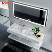 Pierre artificielle Résine Bassins Évier Acrylique Surface Solide Lavabo Salle De Bain Lavabo Lavabo