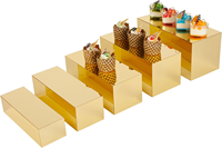 Gaojian Rectangulaire Or Acrylique Présentoir Buffet Rehausseurs Tables de Dessert pour Traiteur Fêtes Mariages Hôtels et Restaurants