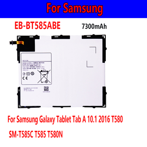 Batterie EB-BT585ABE 7300mAh pour tablette Samsung Galaxy Tab a 10.1 <span class=keywords><strong>2016</strong></span> <span class=keywords><strong>T580</strong></span> <span class=keywords><strong>SM</strong></span>-T585C T585 T580N - Product Image 1