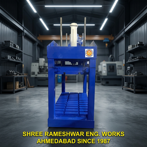Prensa Hidráulica Industrial de 40 Toneladas, Color Azul, para Empacar Telas, con Motor y Bomba - Product Image 2