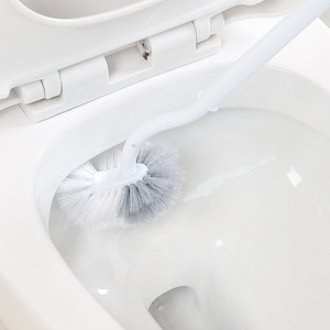 Toilet <b>Brush</b> Soft Bristle Nylon Grey Plastic Cleaning Tool For Toilet Bowl - Product Image 2