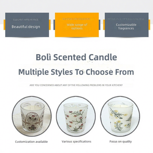 Bougie artisanale en cire de soja, aromathérapie, dans un bocal en verre, parfumée, décoration de luxe pour la maison, cadeau de mariage, anniversaire, Noël - Product Image 3
