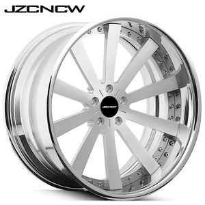 JZCNCW Llantas Forjadas de 3 Piezas con Borde Profundo de 20 22 24 26 28 30 Pulgadas, 5x114.3 5x112 75x139.7 6x139.7mm para Q7 Q8 LX GX F-150 RAM 1500 - Product Image 2
