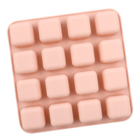 Petit bac à glace carré à 16 trous Moule à chocolat en silicone fait à la main Plateau en résine pour bricolage fait à la main