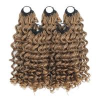 Vente en gros usine de cheveux humains vierges ondulés effet plume, tresses au crochet pré-coupées pour salon