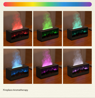 Diffuseur d'arômes pour la maison avec effet flamme, télécommande, éclairage LED, mini diffuseur électrique, parfum d'ambiance, humidificateur