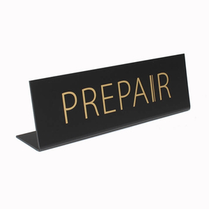 <span class=keywords><strong>Targhetta</strong></span> personalizzata per <span class=keywords><strong>scrivania</strong></span> a forma di L in acrilico con Design piegato - Product Image 1