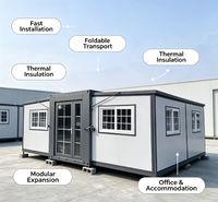 Bâtiment Conteneur Extensible - Structure en Acier Respirante, Modélisation 3D, Utilisation Polyvalente : Bureau, Hébergement, Entrepôt