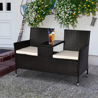 Ensembles de meubles de patio extérieur chaise en rotin ensemble en osier, usage extérieur intérieur porche jardin piscine balcon meubles