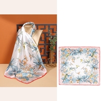 Écharpes en soie twill décoratives, petites, douces, à impression numérique personnalisée, vente en gros