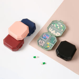 Portable Travel <b>Plastic</b> Medicine <b>Container</b> Daily Pill Organizer Box Candy Box - Product Image 2