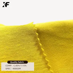 450gsm 85% Cotton 15% Polyester Hoodies Fabric Roll Textile Cvc Heavy Weight 300 400 500 Gsm Cotton French Terry Fabric