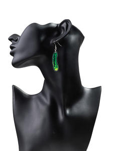 Ingrosso personalità creativa divertenti verdure simpatiche in acrilico chiaro stampato ciondolo con Spoof per festa gioielli orecchini pendenti - Product Image 4