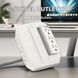 6 Outlet Tường Tap Surge Protector Với Xoay Outlet Side Ổ Cắm Xoay Outlet - Product Image 3