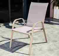 Chaise de salle à manger et de loisirs empilable en acier, résistante aux intempéries, pour extérieur, restaurant, villa, hôtel, patio, jardin, balcon