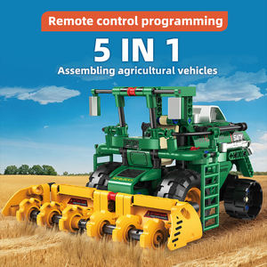 Kaiyu K96234 2026 5 en 1 <span class=keywords><strong>Camion</strong></span> Transformable RC Moissonneuse Cultivateur Tracteur Robot en Bois Briques Jouets Cadeau Enfants Ensembles de Blocs de Construction - Product Image 2