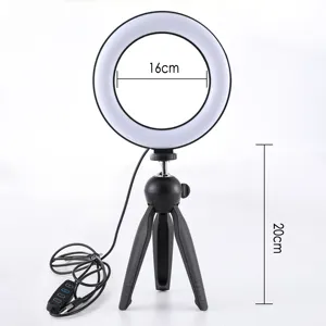 USB Interface Brightness Adjustable Fill Light Ring Beauty Lamp On-Camera Video Lights For Photograph with tripod