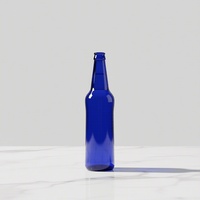 Bouteilles en verre de luxe LANDY de 500 ml à base épaisse, sérigraphiées avec logo personnalisé, pour spiritueux, vodka, tequila, avec bouchon couronne - Vente en gros