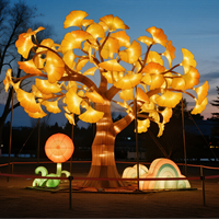 Lanternes chinoises en soie, lanternes d'arbre, lanternes d'extérieur artisanales, décoratives pour l'automne, Noël, décoration de parc, vente chaude