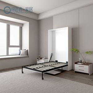 Letto pieghevole invisibile in legno combinazione armadi Multi funzionale armadio scrivania libreria parete Murphy letto con doppia scrivania completa - Product Image 2