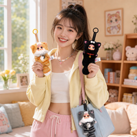 MM Sugar Baby Milk Candy Cat Plush Blind Box, Porte-clés chat Kawaii avec visage en PVC, design à queue extensible, 7 styles, Cadeau surprise
