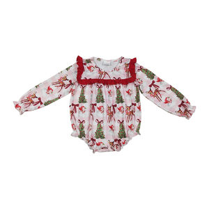 Wholesale Infant Girls Clothing Sets Christmas <b>Bubble</b> Romper with Candy <b>House</b> Print Boutique Fashion for Toddlers Tariff-Free - Product Image 4