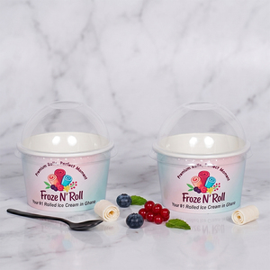 Coppette per <span class=keywords><strong>Gelato</strong></span> Personalizzate di Alta Qualità, Doppio Rivestimento in PE, per Dessert e Feste, Coppette di Carta per <span class=keywords><strong>Gelato</strong></span> e Sundae - Product Image 4