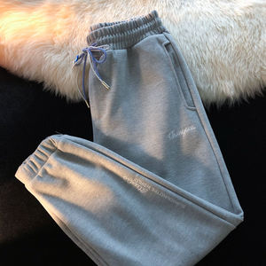 Factory Stock Harlan Jogging hose Einfacher Stil Hip Hop Legged Stickerei Plüsch Warme Wintersport Freizeit kleidung - Product Image 4