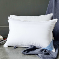 Bantal Hotel Berkualitas Tinggi Model Gusset, Sarung Katun Putih, Isi Mikrofiber, Hipoalergenik, Ramah Lingkungan, Jumlah Benang 300tc