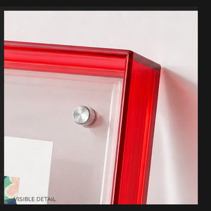 Cadre photo flottant en plastique transparent rouge pour impressions botaniques, décoration moderne pour la maison et le bureau - Product Image 3