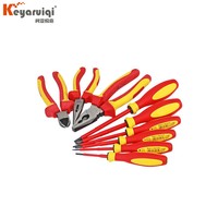 KEYARUIQI) K5090007 Kit d'outils d'électricien isolés VDE résistants aux hautes tensions, 9 pièces