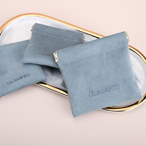 GLAMPKG Bolsa de Joyería de Terciopelo con Cierre Automático, Organizador de Maquillaje y Herramientas de Viaje, Bolsa de Microfibra de Gamuza - Product Image 5