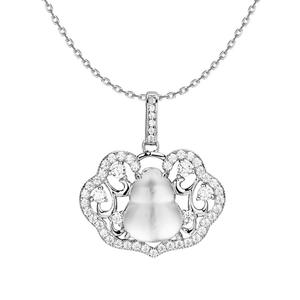 Collar de Plata de Ley S925 con Diseño de Iris Dinámico Estilo Chino, Cadena en Forma de Y, Colgante de Lujo Ligero con Flor Tentadora - Product Image 5