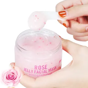 Oem韩版批发自有品牌天然有机护肤洁面玫瑰软水果冻面膜美容