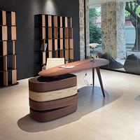 Chaise de bureau de luxe moderne pour patron combinaison durable et à la mode de meubles en bois MDF de grande classe pour villa et salon