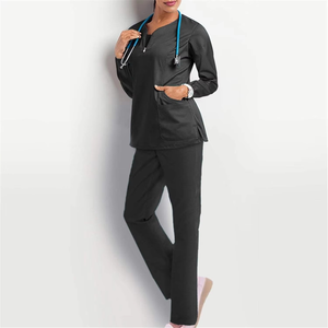 Ensembles de blouses médicales unisexes pour infirmières - Uniformes d'hôpital imperméables en tissu polaire polyester/coton - Product Image 1