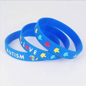 Bracelet en silicone pour enfants autistes gravé avec des messages inspirants pour la sensibilisation à la croissance, encourageant la compréhension et le soutien - Product Image 2