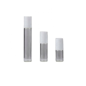 5ml 10ml in Stock Oil Roller Glass <b>Bottles</b> for Essential Oils with <b>Plastic</b> White Cap - Product Image 1