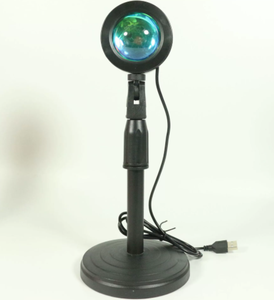 Lámpara de proyección de ambiente LED creativa moderna efecto atardecer cuerpo ABS sombra negra para decoración de sala de estar Internet en vivo - Product Image 2