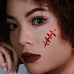 Nuovo all'ingrosso personalizzato Plain Laser SilverPowder diamantato faccia temporanea del <span class=keywords><strong>tatuaggio</strong></span> adesivi divertenti faccia di carnevale <span class=keywords><strong>tatuaggio</strong></span> decorativo - Product Image 5