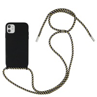 Sacs de téléphone portable en TPU avec cordon tour de cou et bandoulière, antichoc, couleur unie, design sportif et tendance, pour 16/15/17 Pro Max/12/11