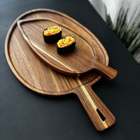Plateau créatif transfrontalier le plus vendu, assiette à dîner de forme irrégulière, planche à découper polyvalente, plateau à fromage en bois d'acacia